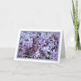 40e verjaardag Donna Lilacs Spring Flowers Elegant Kaart