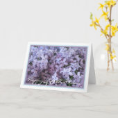 40e verjaardag Donna Lilacs Spring Flowers Elegant Kaart (Gele Bloem)