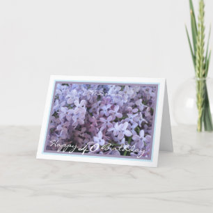 40e verjaardag Donna Lilacs Spring Flowers Elegant Kaart
