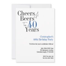 40e verjaardag Eenvoudig Proost Bierfeest