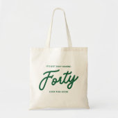 40e Verjaardag Eenvoudige Sixty Fabulous Olive Tote Bag (Voorkant)