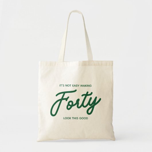  40e Verjaardag Eenvoudige Sixty Fabulous Olive Tote Bag (Voorkant)