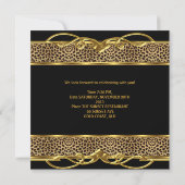 40e verjaardag Elegant Classy Gold Black Leopard Kaart (Achterkant)