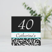 40e verjaardag elegant feest voor elke leeftijd kaart (Staand voorkant)