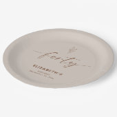 40e verjaardag Elegant Minimal Boho Papieren Bordje (Gekanteld)