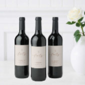 40e verjaardag Elegant Minimal Boho Wijn Etiket