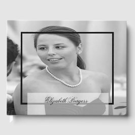 40e verjaardag Elegant Personal Monogram Foto Gastenboek