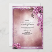 40e verjaardag Elegant roze roze roze doos Kaart (Achterkant)