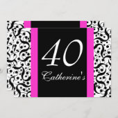 40e verjaardag elegant verjaardagsfeest voor elke  kaart (Voorkant / Achterkant)