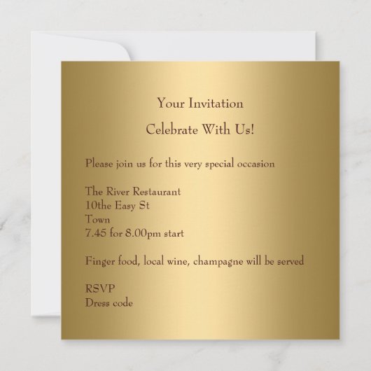 40e verjaardag Elegant Zebra Gold Pearl Jewels Kaart (Achterkant)