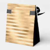 40e verjaardag Elegant zwart goud omlijst script Bedankdoosjes (Achterkant)