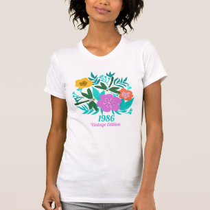 40e verjaardag elegante bloemendesign - aangepast  t-shirt
