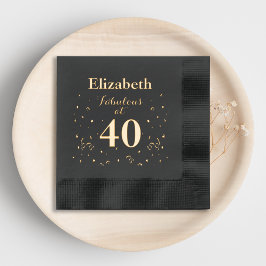 40e verjaardag Fabulous op 40 Folie Servetten