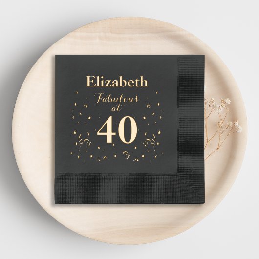 40e verjaardag Fabulous op 40 Folie Servetten