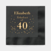 40e verjaardag Fabulous op 40 Folie Servetten (Voorkant)