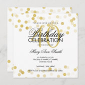 40e verjaardag Faux Gold Foil Glitter Lichten Kaart (Voorkant / Achterkant)