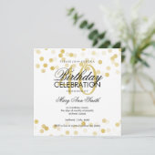 40e verjaardag Faux Gold Foil Glitter Lichten Kaart (Staand voorkant)