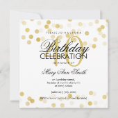 40e verjaardag Faux Gold Foil Glitter Lichten Kaart (Voorkant)