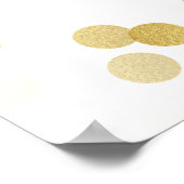 40e verjaardag Faux Gold Foil Glitter Lichten Poster (Hoek)