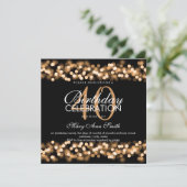 40e verjaardag Faux Gold Hollywood Glam Kaart (Staand voorkant)