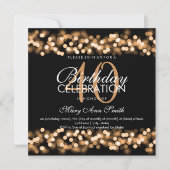 40e verjaardag Faux Gold Hollywood Glam Kaart (Voorkant)