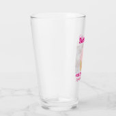 40e verjaardag Favor Cute Pink Cupcake Beer Pint Glas (Rechts)