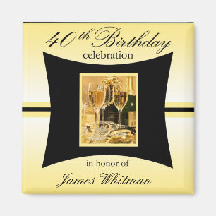 40e verjaardag Favor/Souvenier Magnet