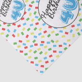 40e verjaardag feestelijk kleurrijk tissuepapier (Detail)