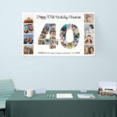 40e verjaardag feestnummer 40 fotocollage spandoek (Beurs)