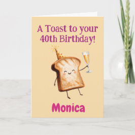 40e verjaardag felicitaties, grappige toast, op ma kaart