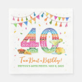 40e verjaardag Fiesta Napkins Servet (Voorkant)