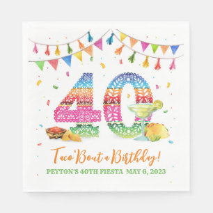 40e verjaardag Fiesta Napkins Servet