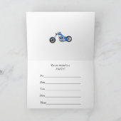 40e verjaardag Flaming Motorcycle Party Uitnodigin (Binnen)