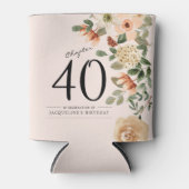 40e  verjaardag Floral Blikjeskoeler (Voorkant)