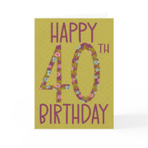40e verjaardag Floral