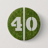 40e verjaardag Football Button baard (Voorkant)