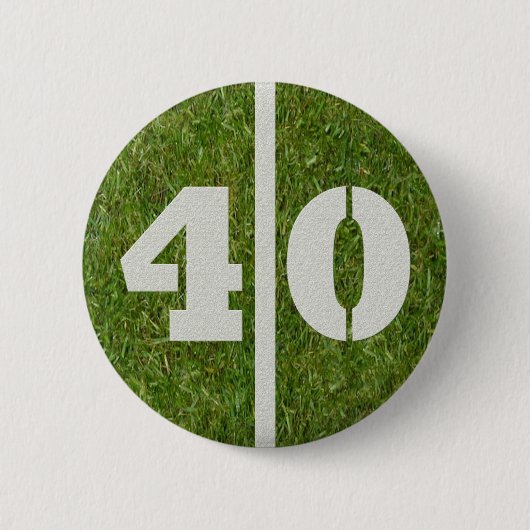 40e verjaardag Football Button baard (Voorkant)