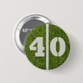 40e verjaardag Football Button baard (Voorkant /achterkant)
