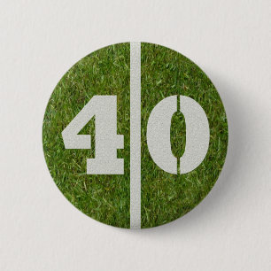 40e verjaardag Football Button baard