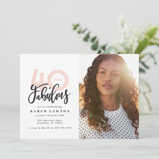 40e verjaardag foto 40 & geweldige moderne kleurri (Staand voorkant)