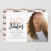 40e verjaardag foto 40 & geweldige moderne kleurri (Voorkant / Achterkant)