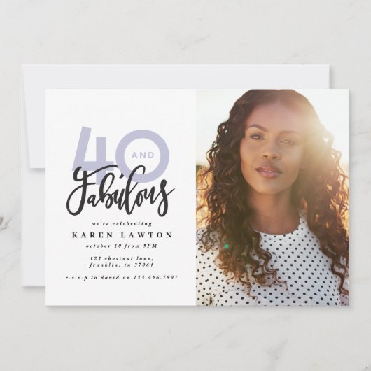 40e verjaardag foto 40 & geweldige moderne kleurri (Voorkant)