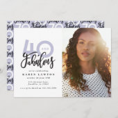 40e verjaardag foto 40 & geweldige moderne kleurri (Voorkant / Achterkant)