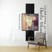 40e verjaardag foto achtergrond banner wandkleed (In Situ (horizontaal))