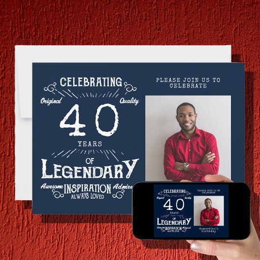 40e verjaardag Foto Blue Kaart