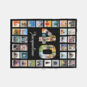 40e verjaardag Foto Collage 47 Foto's Fleece Deken (Voorkant (Horizontaal))