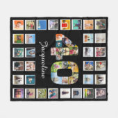 40e verjaardag Foto Collage 47 Foto's Fleece Deken (Voorkant (Horizontaal))