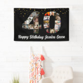40e verjaardag Foto Collage gelukkig verjaardagsev Spandoek (Insitu)