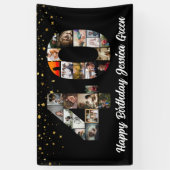 40e verjaardag Foto Collage gelukkig verjaardagsev Spandoek (Verticaal)