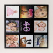 40e verjaardag foto collage zwart vrouw legpuzzel (Horizontaal)